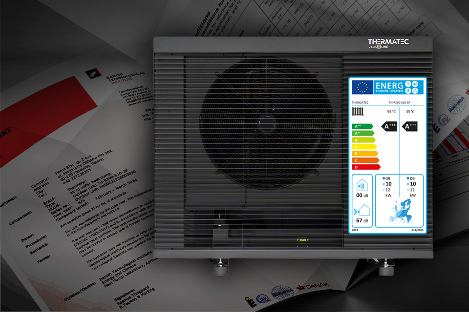 A+++ na etykiecie energetycznej pompy ciepła Thermatec