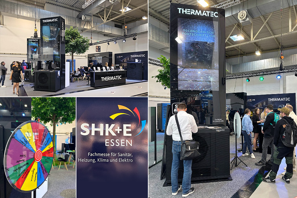 Article Thermatec at the SHK+E Essen trade fair in Germany!